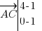 vec{AC} tabular{000}{10}{4-1 0-1}