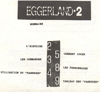Manuel du jeu EGGERLAND2